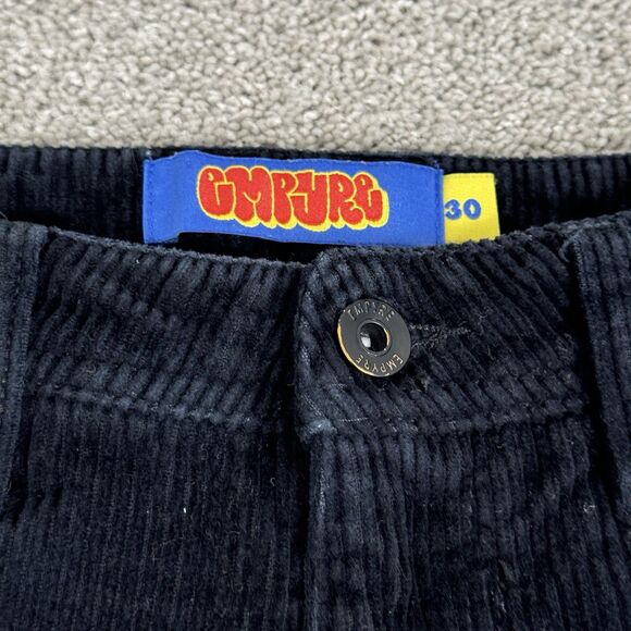 Empyre Black Relaxed Fit Baggy Skate Corduroy Pants Size 30x28 Black Grunge Y2k - Picture 4 of 7